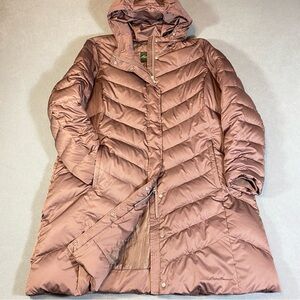 Eddie Bauer Premium GOOSE DOWN Long Puffer Coat Jacket Parka Women’s XXL Copper